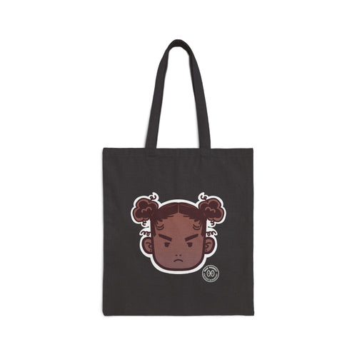 Canvas Tote Bag — Mad Market Illustration, Afro Puffs Graphic Canvas Tote Bag