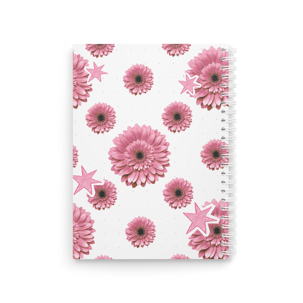 Spiral Notebook — 'Dear Diary' Pink Floral Girl Journal