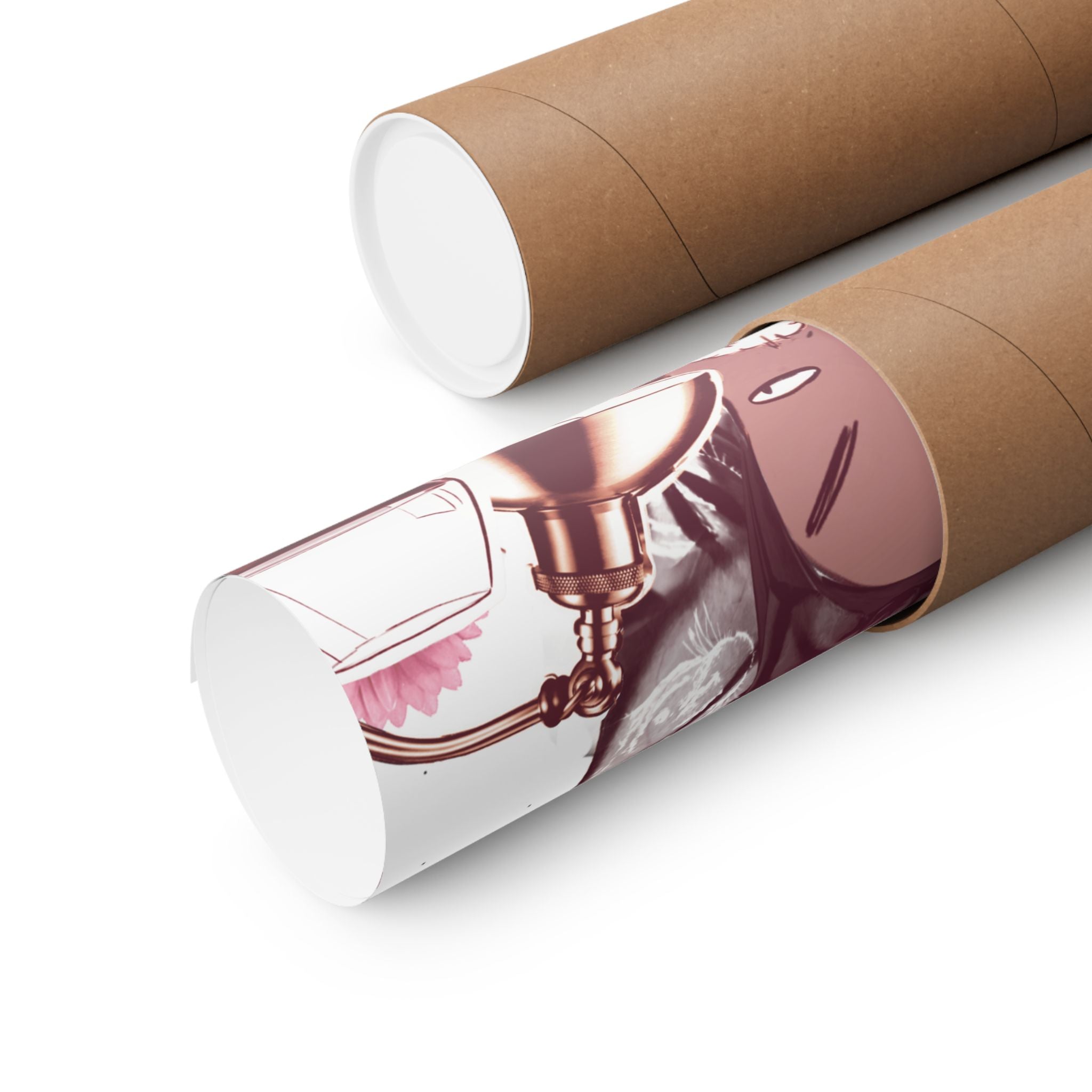 Dear Diary Matte Vertical Poster — Dear Diary Illustration (Wine & Planner)