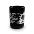 Dear Diary Black 15oz Comic Quote Mug — "Dear Diary" Retro Pop Art Coffee Cup